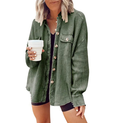 WAFFLE KNIT SHACKET
